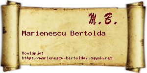 Marienescu Bertolda névjegykártya